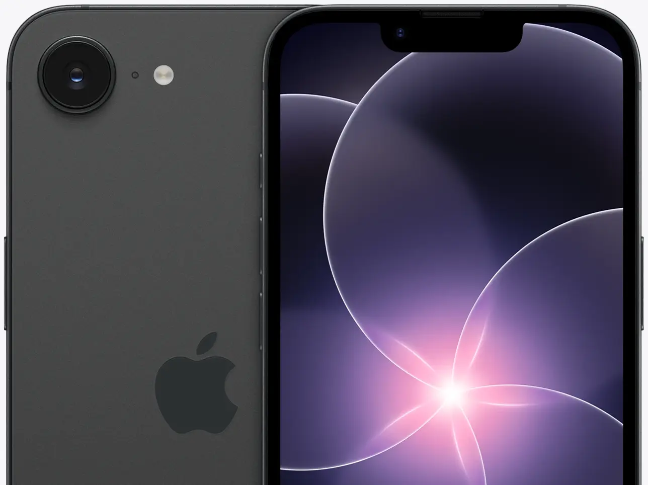 Вид дисплея на iPhone 17e Черный