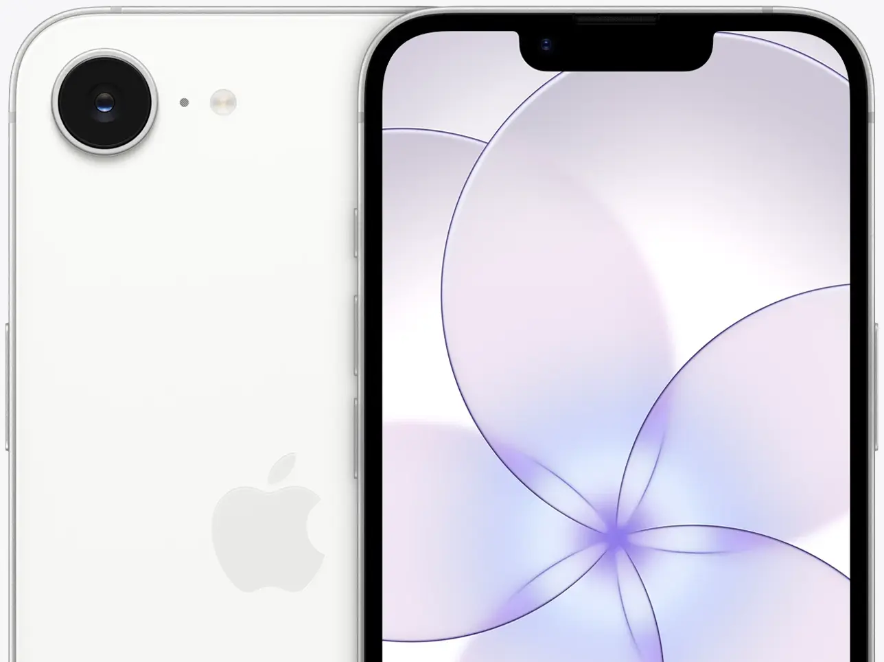 Вид дисплея на iPhone 17e Белый