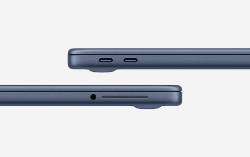 Вид сбоку на MacBook Neo A18 Pro Индиго