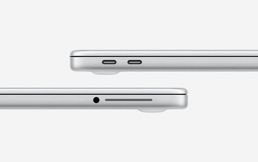 Вид сбоку на MacBook Neo A18 Pro Серебристый