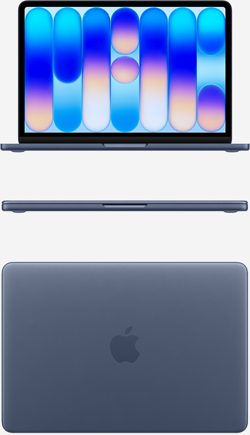 Вид спереди и сверху на MacBook Neo A18 Pro Индиго