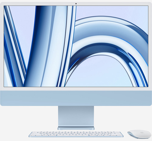 Вид на дисплей iMac 24 M1 Синий