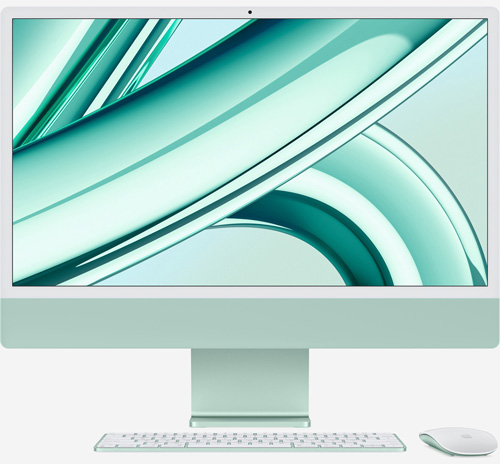 Вид на дисплей iMac 24 M1 Зелёный