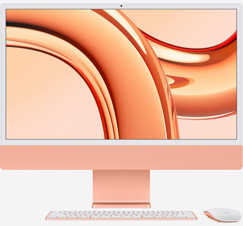 Вид на дисплей iMac 24 M1 Оранжевый