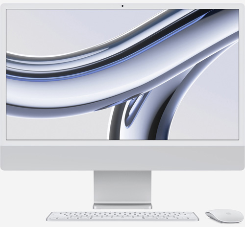Вид на дисплей iMac 24 M1 Серебристый
