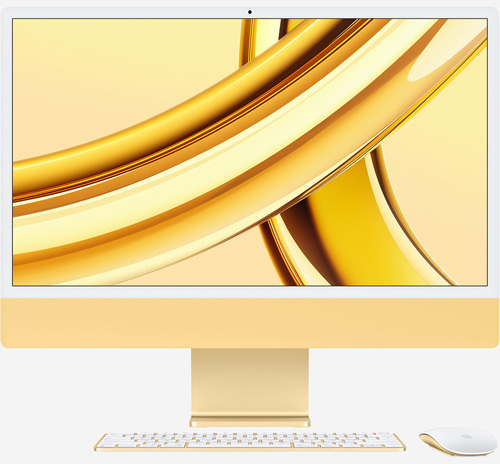 Вид на дисплей iMac 24 M1 Жёлтый