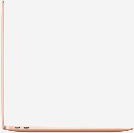 Вид сбоку на MacBook Air 13 M1 Золотой