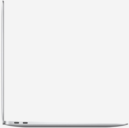 Вид сбоку на MacBook Air 13 M1 Серебристый