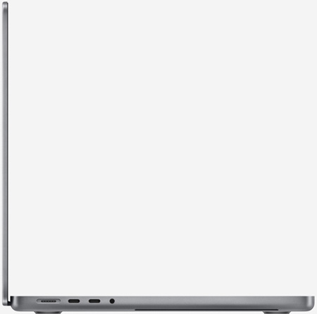 Вид сбоку на MacBook Pro 14 M2 Pro и Max Серый космос