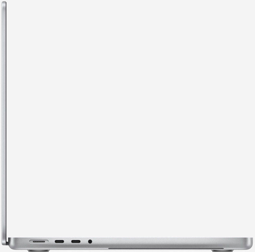 Вид сбоку на MacBook Pro 14 M3 Pro и Max Серебристый