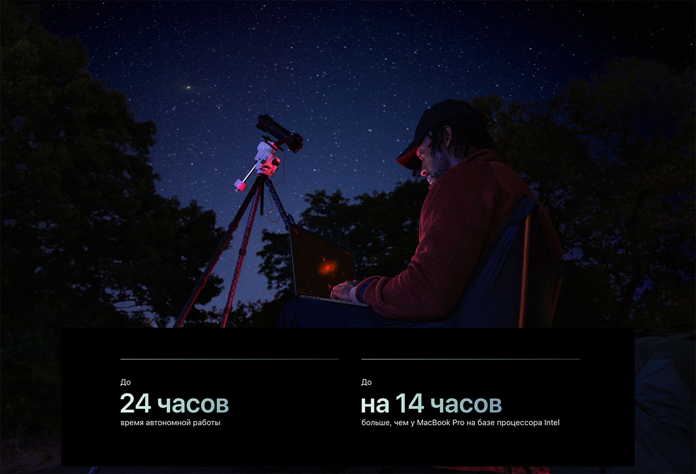 Пример работы MacBook Pro 14 M5 без подзарядки