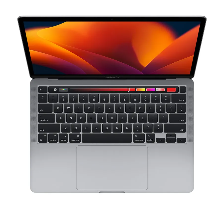Вид 13-дюймовый MacBook Pro цвета Серый космос
