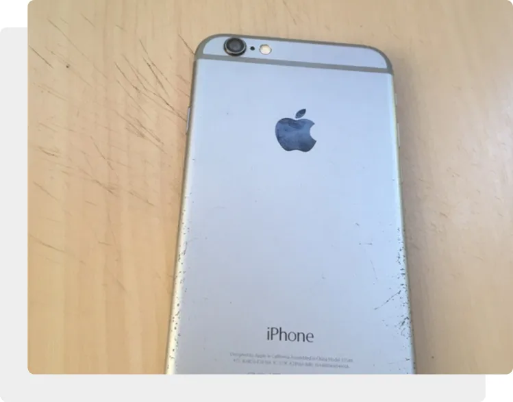 На корпусе iPhone 6 слабые повреждения