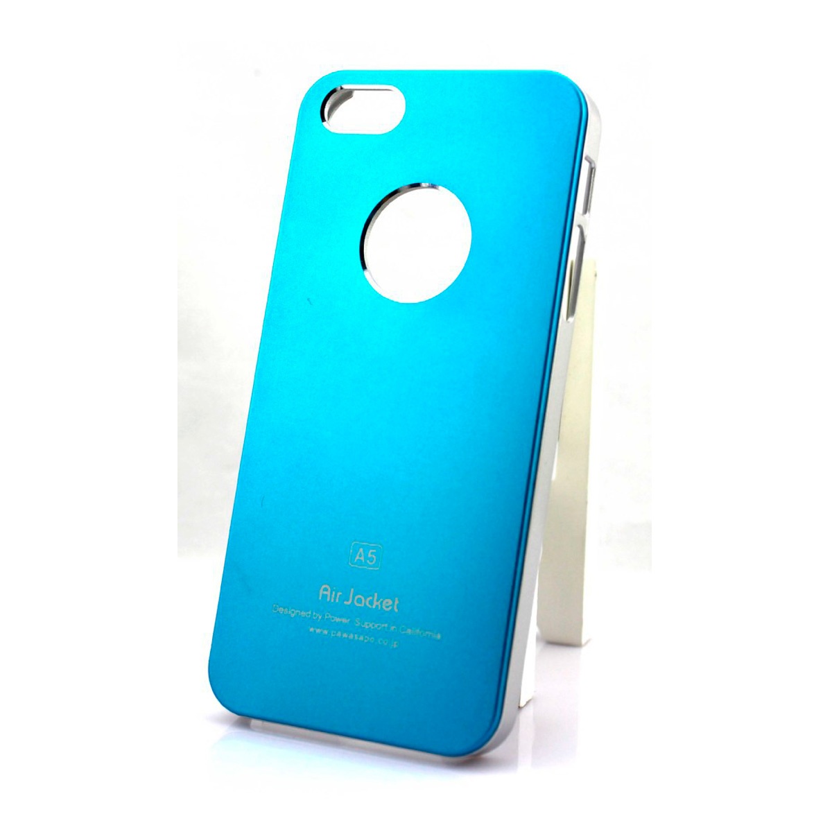 Чехол-накладка Air jacket Light Blue для iPhone 5/5s/SE, поликарбонат  /алюминий, голубой в MacTime