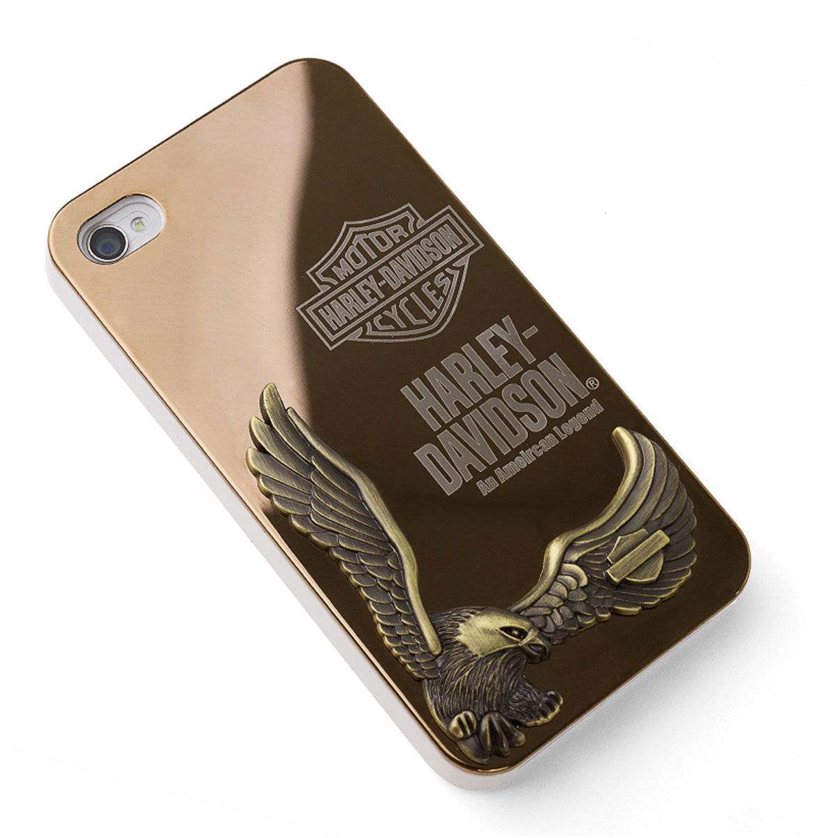 Чехол-накладка Harley Davidson metal case для iPhone 5/5s/SE, алюминий /  поликарбонат, золотистый по выгодной цене – купить в MacTime