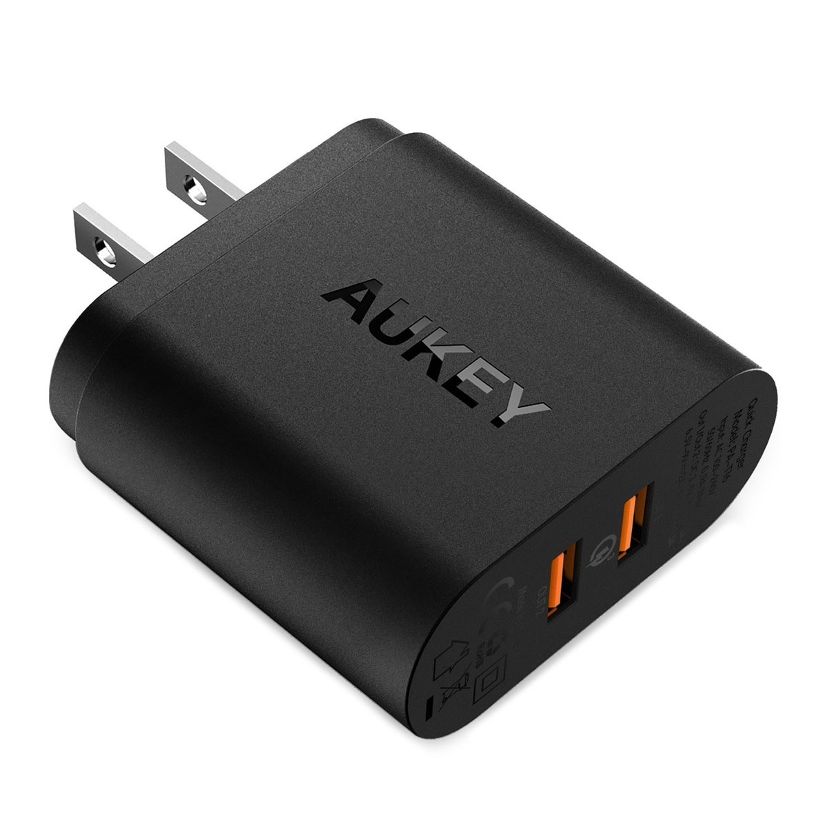 Сетевое зарядное устройство Aukey, 2 USB-A, 42W, чёрный по выгодной цене –  купить в MacTime