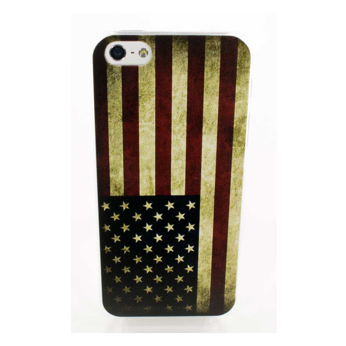 Чехол-накладка Nil Flag USA для iPhone 5/5s/SE, поликарбонат, синий /  красный по выгодной цене – купить в MacTime