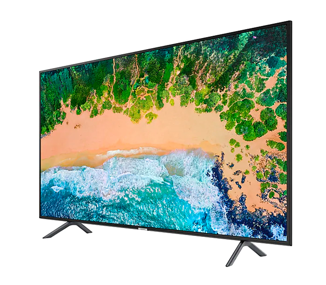 Smart-телевизор Samsung NU7100, LED 4K, 65 дюймов (165 см), чёрный в MacTime