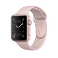 Apple Watch Series 1, 42 мм, корпус из алюминия цвета «розовое золото», спортивный ремешок цвета «розовый песок» (MQ112)