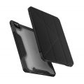 Чехол-книжка Uniq Trexa Anti-microbial для iPad Pro 11, полиуретан / поликарбонат, прозрачный / чёрный - фото 1