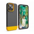 Elago для iPhone 14 Pro Max чехол GLIDE (tpu+pc) Темно-серый/желтый - фото 1