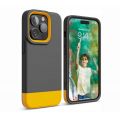 Elago для iPhone 14 Pro чехол GLIDE (tpu+pc) Темно-серый/желтый - фото 1