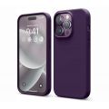 Elago для iPhone 14 Pro чехол Soft silicone (Liquid) Темно фиолетовый - фото 1