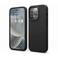 Elago для iPhone 14 Pro чехол Soft silicone (Liquid) черный - фото 1