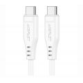 Кабель ACEFAST C3-03 60W Type-C to Type-C 1.2m (белый) - фото 1