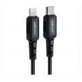 Кабель ACEFAST C4-01 Aluminum 30W PD Type-C to Lightning MFI нейлон 1.8m (черный) - фото 1