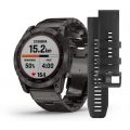 Умные часы Garmin FENIX 7 Sapphire Solar титановый угольно-серый DLC с угольно-серым титановым DLC б - фото 1