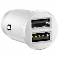 Автомобильное зарядное устройство Baseus Grain car charger, 2USB, 3.1A, белый - фото 1