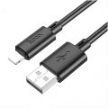 Кабель Hoco X88 с USB-A на Lightning, 1 метр, чёрный - фото 1