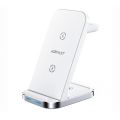 Беспроводное зарядное устройство подставка Acefast E15, 3 в1, 15Вт (белый) - фото 1