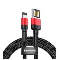 Кабель Baseus Cafule Cable(special edition)USB For iP 2.4A 1m Red+Black - фото 1