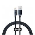 Кабель Baseus Crystal Shine Series Fast Charging Data Cable USB to iP 2.4A 2m Black - фото 1