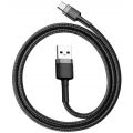 Кабель Baseus cafule Cable USB For Type-C 3A 0.5m серый+черный - фото 1