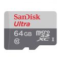 Карта памяти microSDXC Sandisk 64 ГБ, 100MB/s, C10, UHS-I, FullHD, без адаптера - фото 1