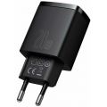 Сетевое зарядное устройство Baseus СЗУ Compact Quick Charger U+C 20W EU черный - фото 1