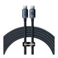 Кабель Baseus Crystal Shine Series Fast Charging Data Cable Type-C to Type-C 100W 2m Black - фото 1