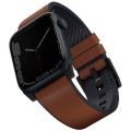 Ремешок Uniq для Apple Watch 49/45/44/42 mm Straden Waterproof Кожа/Силикон Коричневый - фото 1