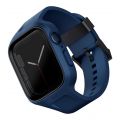 Ремешок Uniq для Apple Watch 45/44 mm чехол+ремень Monos 2-in-1 чехол+ремешок Синий - фото 1