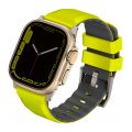 Ремешок Uniq для Apple Watch 49/45/44/42 mm ремешок Linus Airosoft silicone strap Лаймово-зеленый - фото 1