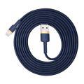Кабель Baseus cafule Cable USB For iP 1.5A 2m Gold+Blue - фото 1
