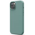 Чехол Elago для iPhone 15 Soft silicone (Liquid) Полуночный зеленый - фото 1