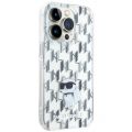 Чехол Lagerfeld для iPhone 15 Pro PC/TPU Monogram NFT Choupette Hard Прозрачный - фото 1