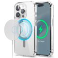 Чехол Elago для iPhone 15 Pro Max HYBRID (pc/tpu) Прозрачный/средне-серый (MagSafe) - фото 1
