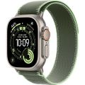 Apple Watch Ultra 3 (2025), 49 мм, корпус «натуральный титановый», ремешок Trail зеленый/неоновый (M/L)