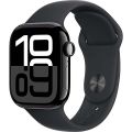 Apple Watch Series 10 (2024) 42 мм, алюминиевый корпус «чёрный оникс», спортивный ремешок чёрный, (S/M)