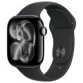 Apple Watch Series 11 (2025) 42 мм, алюминиевый корпус «чёрный оникс», спортивный ремешок чёрный, (S/M)